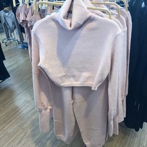 Crop sweater 2pc suit New